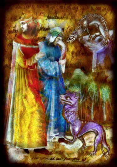 Pittura intitolato "La Divina Commedia 2" da Konstantin Skoptsov, Opera d'arte originale, Pittura digitale