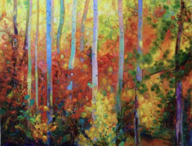 Malarstwo zatytułowany „Autumn morning” autorstwa Konstantinos Efimidis, Oryginalna praca, Olej
