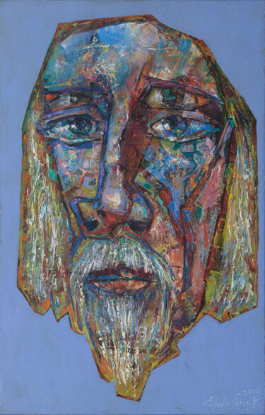 Pittura intitolato "Self-portrait 2014" da Konstantinos Efimidis, Opera d'arte originale, Olio