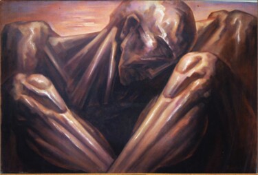 Картина под названием "Thinker 3" - Konstantinos Efimidis, Подлинное произведение искусства, Масло