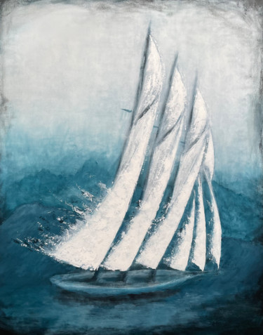 Peinture intitulée "Adventure | Sailing…" par Koorosh Nejad, Œuvre d'art originale, Acrylique