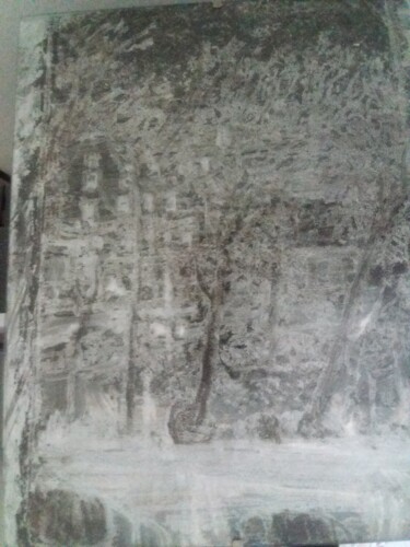 Incisioni, stampe intitolato "Tempête de neige no…" da Kote Mensah, Opera d'arte originale, Litografia