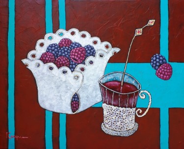 Malarstwo zatytułowany „Mixte gourmand - 2” autorstwa Elena  Koupaliantz, Oryginalna praca, Akryl