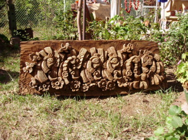 Sculptuur getiteld "harvesting4.jpg" door Koussevichkoussevich, Origineel Kunstwerk, Hout