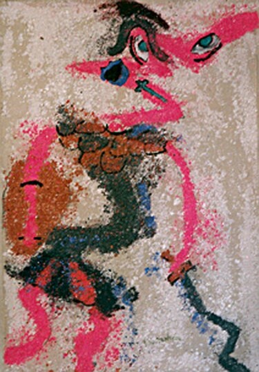 Malerei mit dem Titel "Ancien Grec" von Koutsandréou Georges, Original-Kunstwerk, Acryl