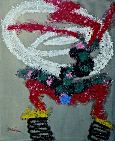 Peinture intitulée "Saut à ressort" par Koutsandréou Georges, Œuvre d'art originale, Acrylique