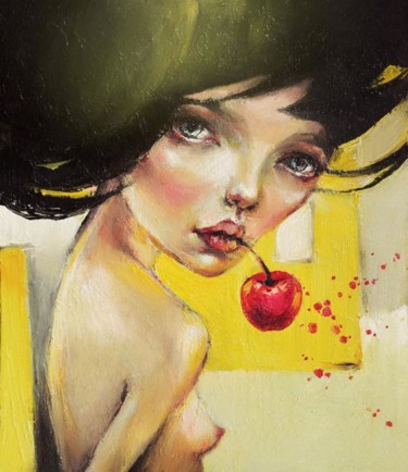 Картина под названием "cherry" - Elena Krashevskaya, Подлинное произведение искусства