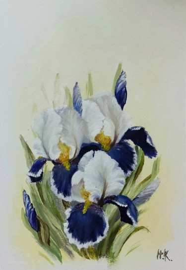 Pintura titulada "Irises" por Nina Fedotova, Obra de arte original, Oleo