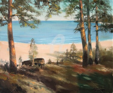 Картина под названием "Summer on Lake Lado…" - Mark Kremer, Подлинное произведение искусства, Масло