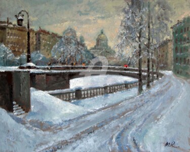 Картина под названием "After snowfall. St.…" - Mark Kremer, Подлинное произведение искусства, Масло