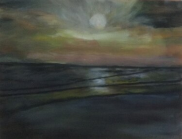 Pintura titulada "Sunrise at beach" por Krishna Art Gallery, Obra de arte original, Oleo