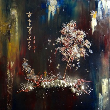 Painting titled "Jardin d'Automne" by Kristeen Van  Ryswyck, Original Artwork, Oil