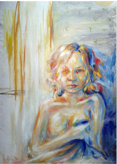 Painting titled "Недоброе утро" by Kristina Dobrynina, Original Artwork, Oil