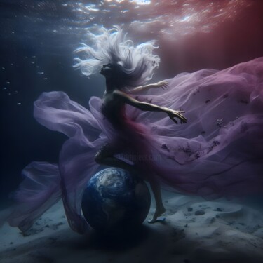 Digital Arts titled "Gaia’s Embrace" by Kristina Maliuta, Original Artwork, Digital Painting
