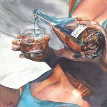 Ζωγραφική με τίτλο "Долгожданное лето" από Кристина Вешкина (Klem111), Αυθεντικά έργα τέχνης, Ακουαρέλα