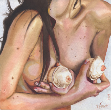 「Жизнь Марии Антуане…」というタイトルの絵画 Кристина Вешкина (Klem111)によって, オリジナルのアートワーク, 水彩画