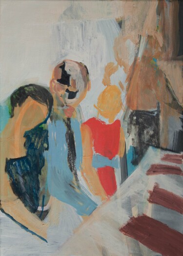 Malerei mit dem Titel "Die Gäste sind scho…" von Kristina Zerr, Original-Kunstwerk, Öl