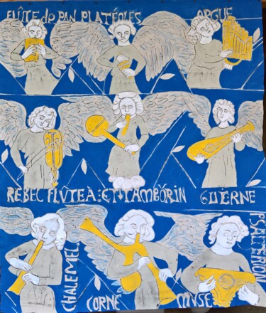 Pittura intitolato "Les anges florissan…" da Agnan Kroichvili, Opera d'arte originale, Acrilico