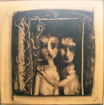 Painting titled "Adam et Eve" by Agnan Kroichvili, Original Artwork