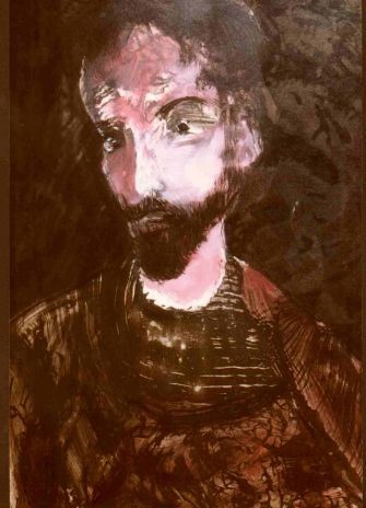 Painting titled "Homme à la tunique…" by Agnan Kroichvili, Original Artwork