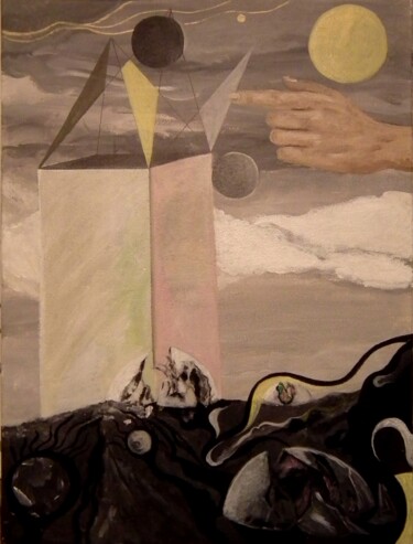 Schilderij getiteld "Abstract games of a…" door Krughoff, Origineel Kunstwerk, Acryl