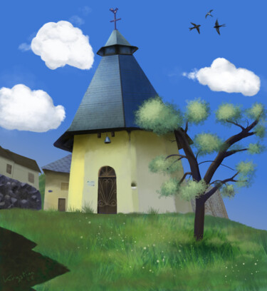 Digital Arts titled "The chapel" by Krystian, Original Artwork, 2D Digital Work