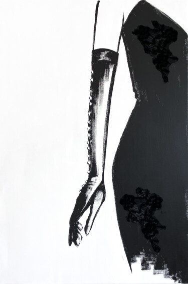 Painting titled "Ready for the ball" by Kristina Malashchenko, Original Artwork, Acrylic Mounted on Wood Stretcher frame