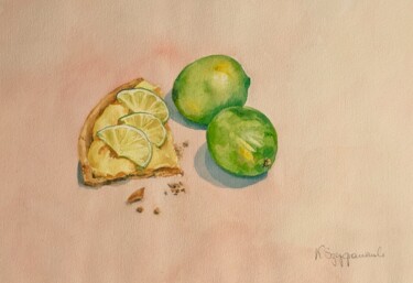 "The lemon tart" başlıklı Tablo Krystyna Szczepanowski tarafından, Orijinal sanat, Suluboya