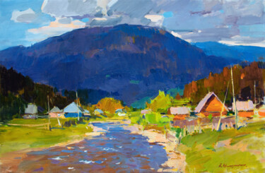 Painting titled "May in the Carpathi…" by Aleksander Kryushyn, Original Artwork, Oil