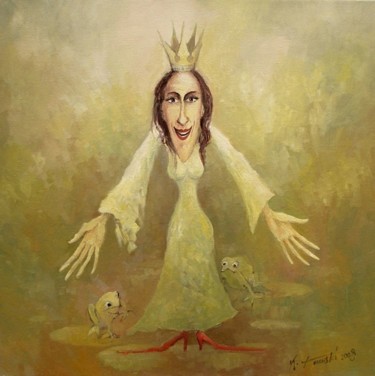 Painting titled "Jestem królową I am…" by Krzysztof Lozowski, Original Artwork