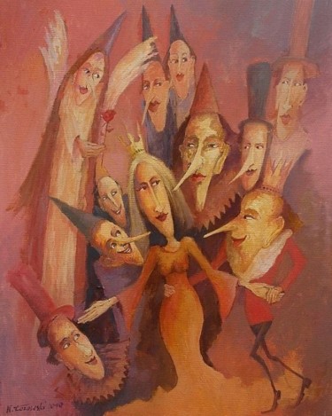 Painting titled "Królewna" by Krzysztof Lozowski, Original Artwork
