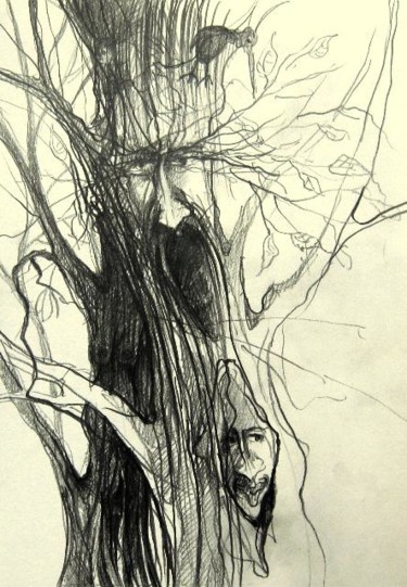 Rysunek zatytułowany „There was a tree VI” autorstwa Krzysztof Lozowski, Oryginalna praca
