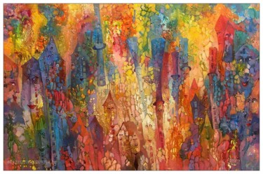 Painting titled "Fairyland I" by Krzysztof Lozowski, Original Artwork, Acrylic