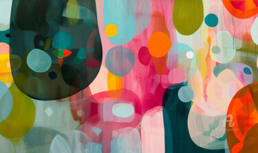 Цифровое искусство под названием "Abstract Landscape 1" - Kselma Randvald, Подлинное произведение искусства, Цифровая живопи…