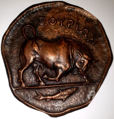 Sculpture intitulée "древнегреческая мон…" par Ksenia, Œuvre d'art originale, Bronze