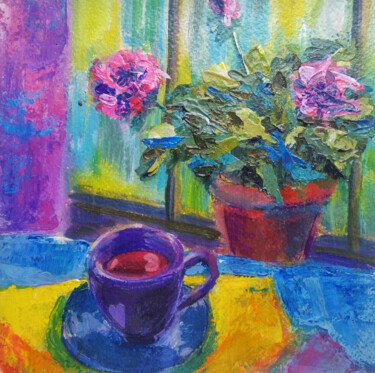 Peinture intitulée "Morning rituals" par Ksenia Tsyganyuk, Œuvre d'art originale, Acrylique