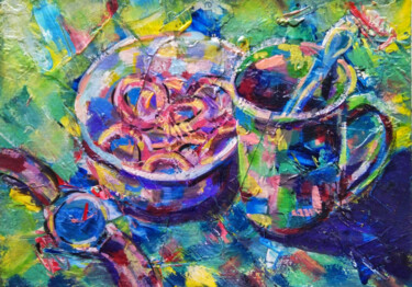 Painting titled "Rings" by Ksenia Tsyganyuk, Original Artwork, Acrylic