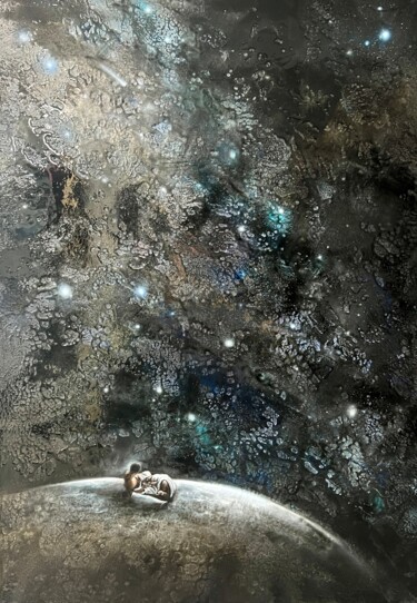 Painting titled "Insight" by Kseniia Eliseeva, Original Artwork, Acrylic Mounted on Aluminium