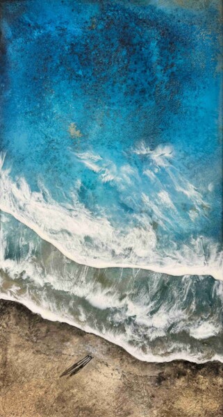 Malerei mit dem Titel "Sea I" von Kseniia Eliseeva, Original-Kunstwerk, Acryl