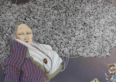 Peinture intitulée "Marie--Antoinette" par Kseniia Lavrova, Œuvre d'art originale, Huile