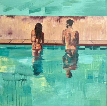 Malerei mit dem Titel "You&me at 8.25AM" von Kseniya Rai, Original-Kunstwerk, Acryl