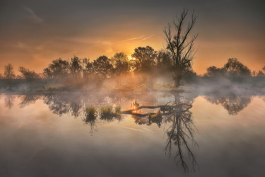 Fotografia intitolato "Autumn morning in l…" da Martin Kucera, Opera d'arte originale, Fotografia digitale