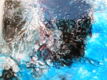 Painting titled "Orage en mer" by Kulhaneck, Original Artwork, Other