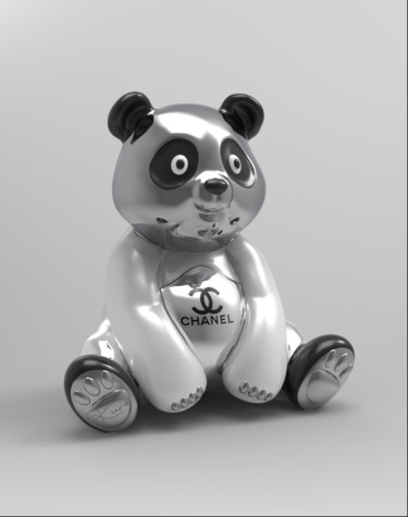 Panda Kuro Brown Louis Vuitton 70 Cm, Sculpture by Thibault Kuro