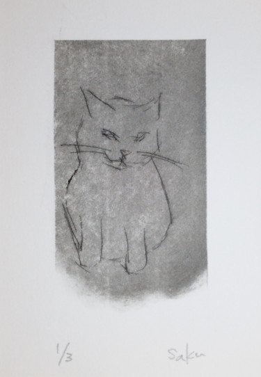Εκτυπώσεις & Χαρακτικά με τίτλο "neko(sa)" από Saku Kuronashi, Αυθεντικά έργα τέχνης, Γκουάς
