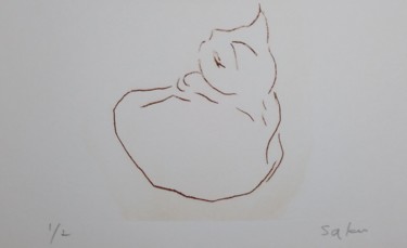 Εκτυπώσεις & Χαρακτικά με τίτλο "neko(ta)" από Saku Kuronashi, Αυθεντικά έργα τέχνης, Γκουάς