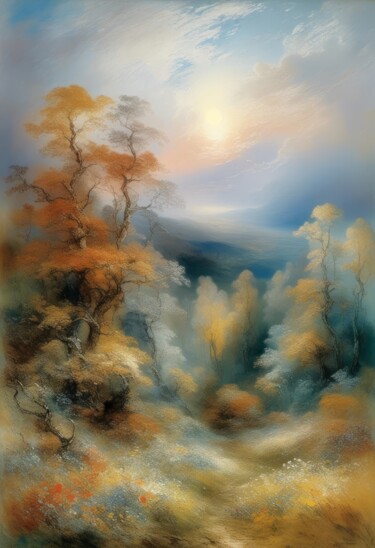 Artes digitais intitulada "Sunrise #1" por Kyozai, Obras de arte originais, Imagem gerada por IA