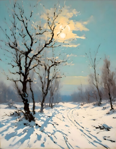 Grafika cyfrowa / sztuka generowana cyfrowo zatytułowany „Winter (Sunny Day)” autorstwa Kyozai, Oryginalna praca, Obraz gene…