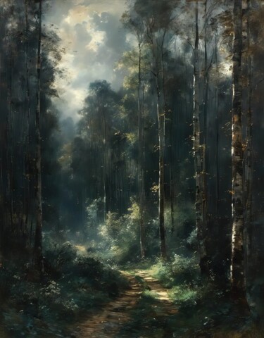 Artes digitais intitulada "pathway to the fore…" por Kyozai, Obras de arte originais, Imagem gerada por IA