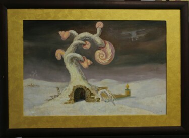 Schilderij getiteld "snail" door Kyrylo Bondarenko, Origineel Kunstwerk, Olie